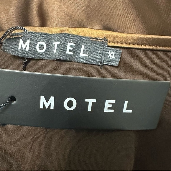 Motel Rocks Paiva Slip Dress in Satin Rich Brown size XL - Picture 12 of 14